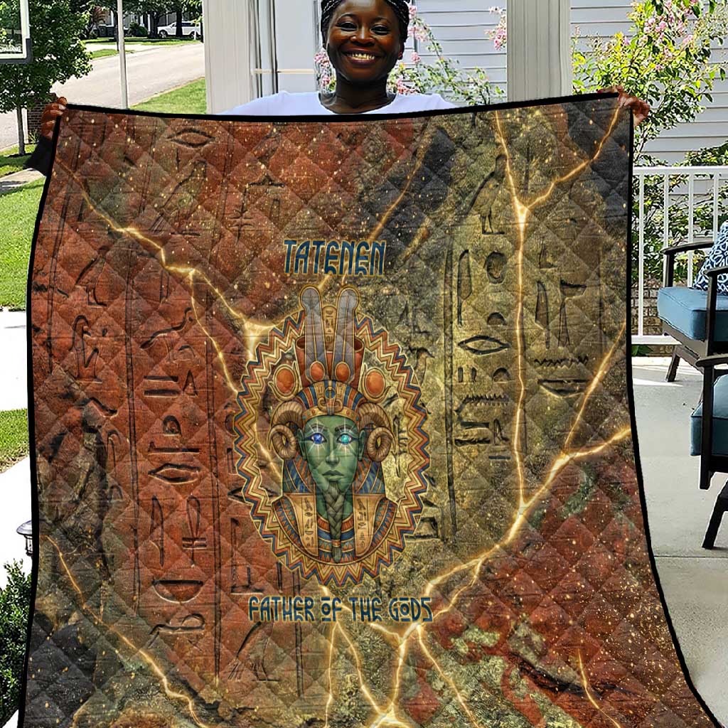 Tatenen Ancient Egyptian Quilt Father of the Gods Design with Minerals