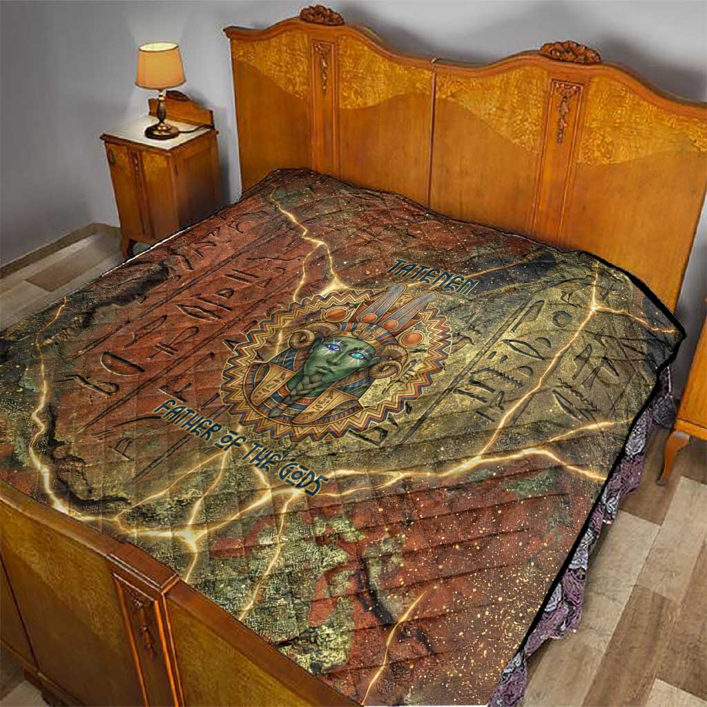 Tatenen Ancient Egyptian Quilt Father of the Gods Design with Minerals