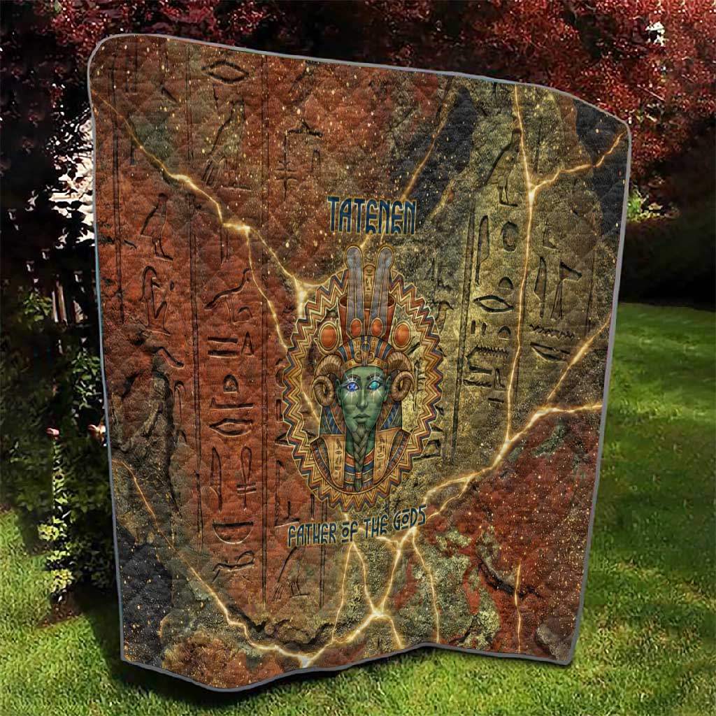 Tatenen Ancient Egyptian Quilt Father of the Gods Design with Minerals