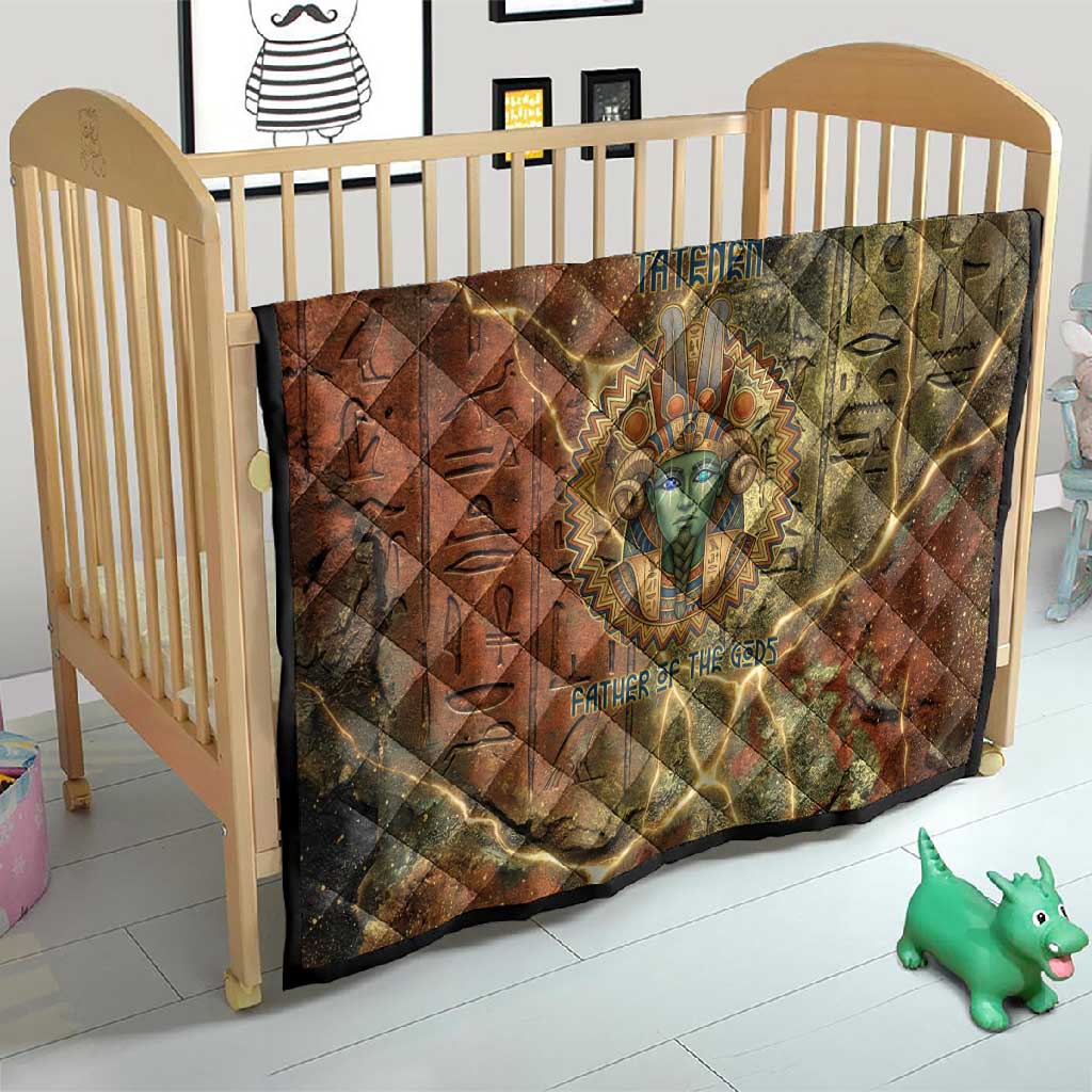 Tatenen Ancient Egyptian Quilt Father of the Gods Design with Minerals
