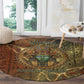 Tatenen Ancient Egyptian Round Carpet Father of the Gods Design with Minerals