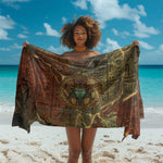 Tatenen Ancient Egyptian Sarong Father of the Gods Design with Minerals