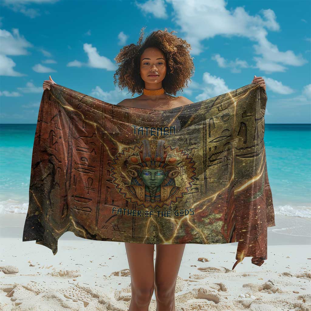 Tatenen Ancient Egyptian Sarong Father of the Gods Design with Minerals