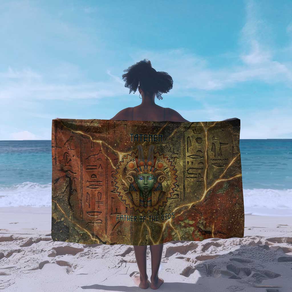 Tatenen Ancient Egyptian Sarong Father of the Gods Design with Minerals