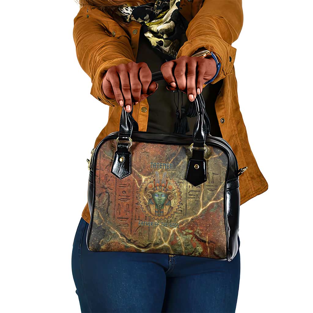 Tatenen Ancient Egyptian Shoulder Handbag Father of the Gods Design with Minerals