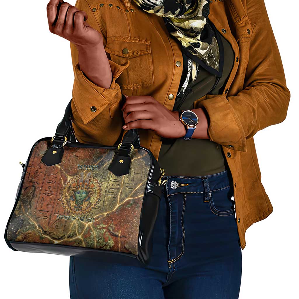 Tatenen Ancient Egyptian Shoulder Handbag Father of the Gods Design with Minerals