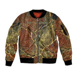 Tatenen Ancient Egyptian Sleeve Zip Bomber Jacket Father of the Gods Design with Minerals