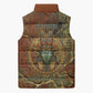 Tatenen Ancient Egyptian Sleeveless Puffer Jacket Father of the Gods Design with Minerals