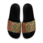 Tatenen Ancient Egyptian Slide Sandals Father of the Gods Design with Minerals