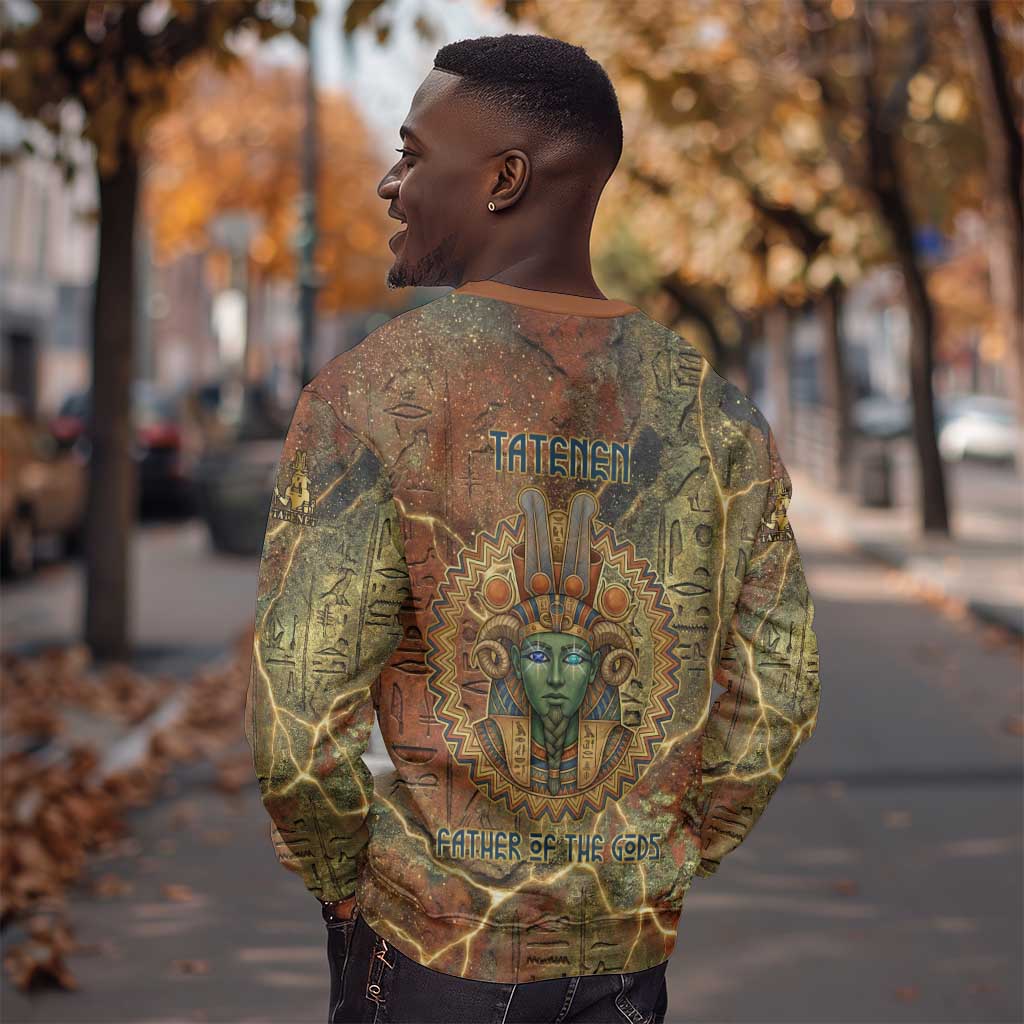 Tatenen Ancient Egyptian Sweatshirt Father of the Gods Design with Minerals