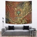 Tatenen Ancient Egyptian Tapestry Father of the Gods Design with Minerals