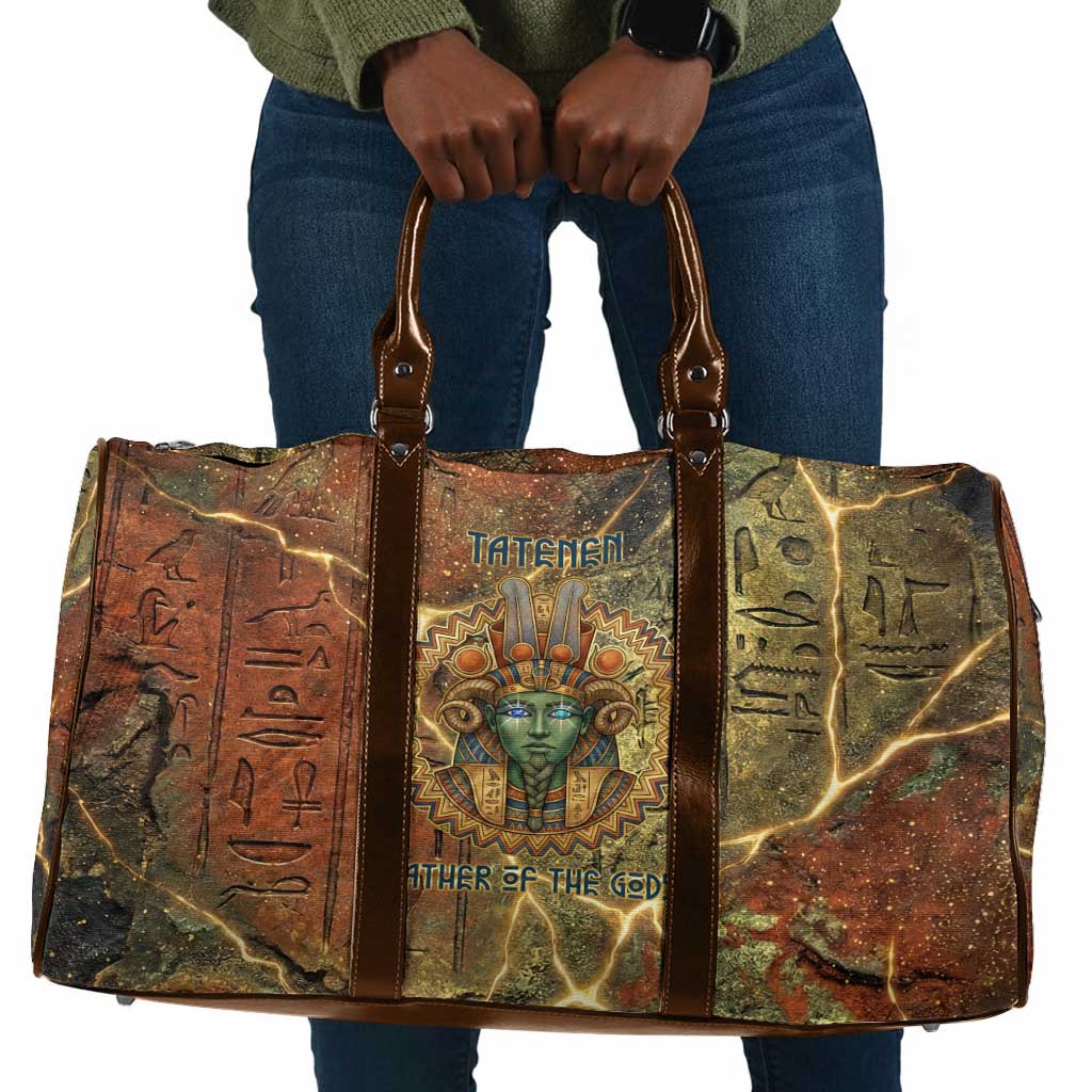 Tatenen Ancient Egyptian Travel Bag Father of the Gods Design with Minerals