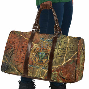 Tatenen Ancient Egyptian Travel Bag Father of the Gods Design with Minerals