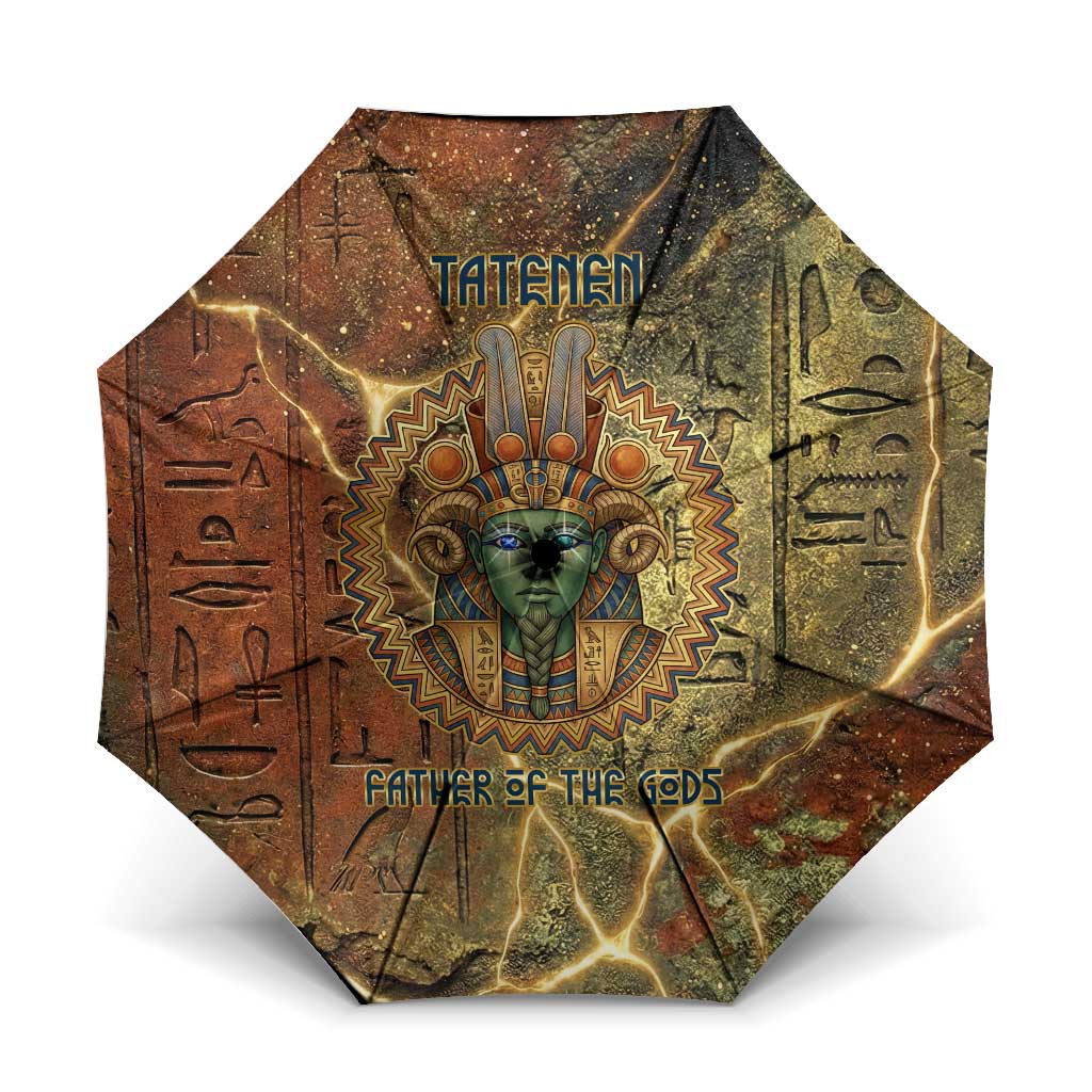 Tatenen Ancient Egyptian Umbrella Father of the Gods Design with Minerals