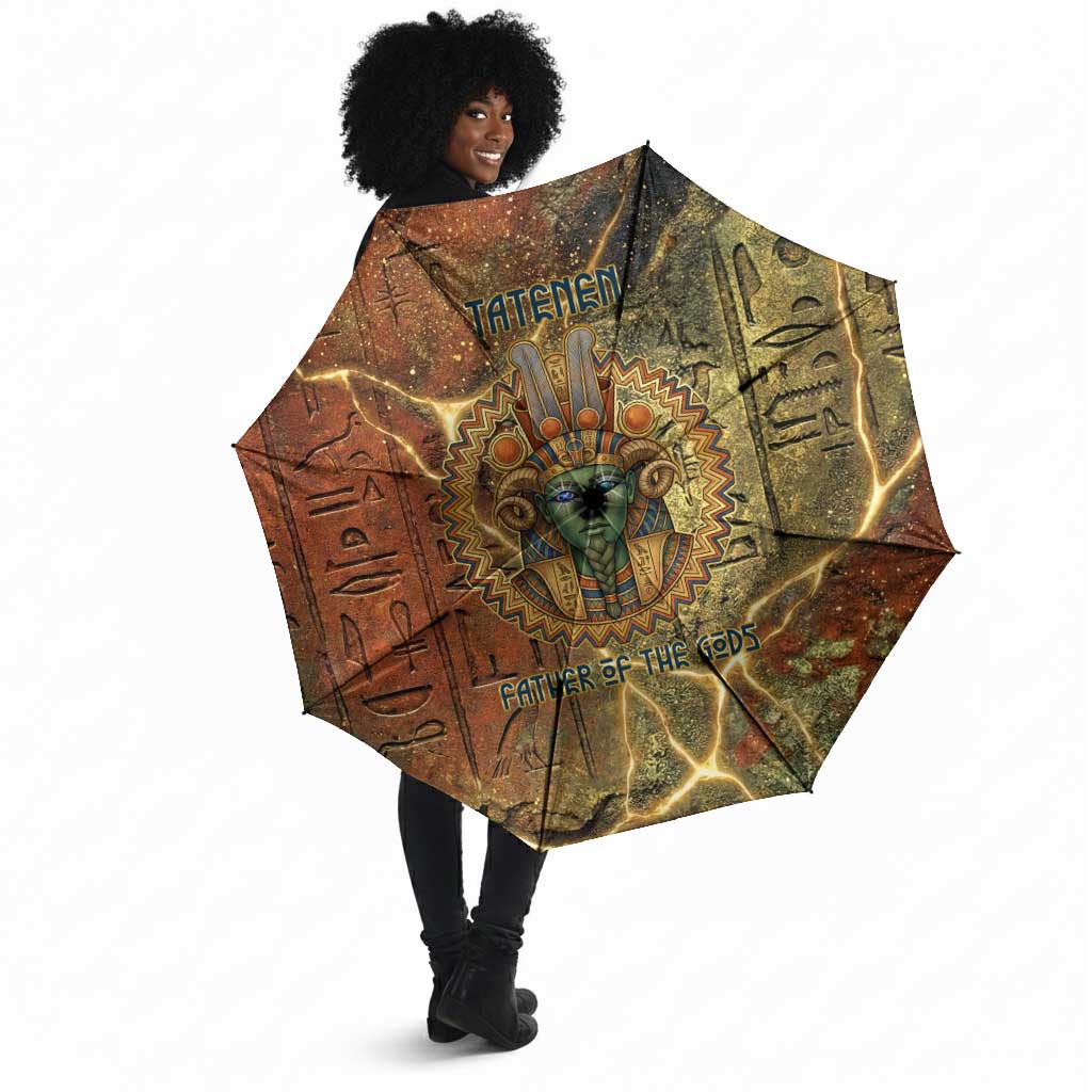 Tatenen Ancient Egyptian Umbrella Father of the Gods Design with Minerals