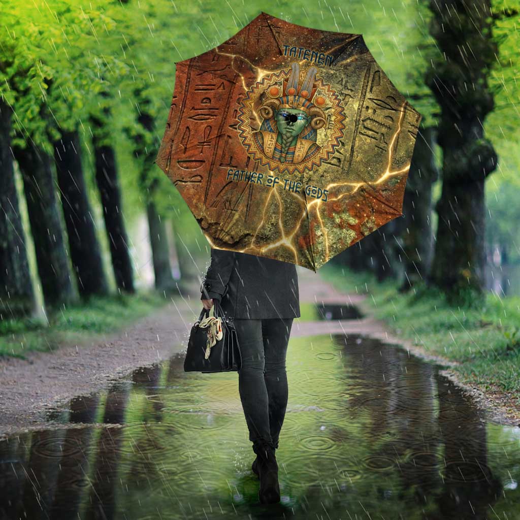 Tatenen Ancient Egyptian Umbrella Father of the Gods Design with Minerals
