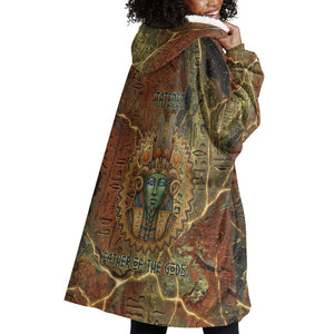 Tatenen Ancient Egyptian Wearable Blanket Hoodie Father of the Gods Design with Minerals