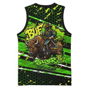 Buffalo Soldiers 10th Cavalry Regiment Basketball Jersey Graffiti Urban Streetwear Style Graphic Art