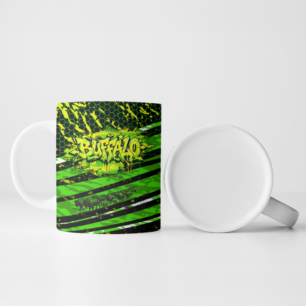 Buffalo Soldiers 10th Cavalry Regiment Ceramic Mug Graffiti Urban Streetwear Style Graphic Art