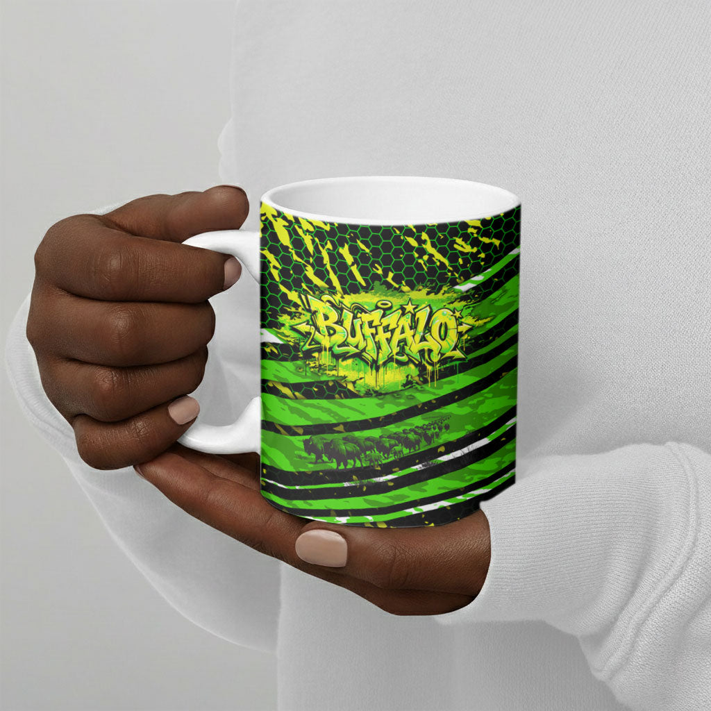 Buffalo Soldiers 10th Cavalry Regiment Ceramic Mug Graffiti Urban Streetwear Style Graphic Art