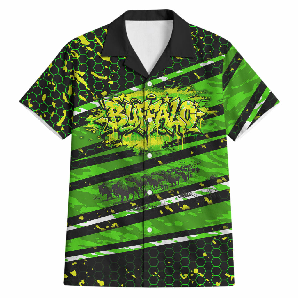 Buffalo Soldiers 10th Cavalry Regiment Hawaiian Shirt Graffiti Urban Streetwear Style Graphic Art