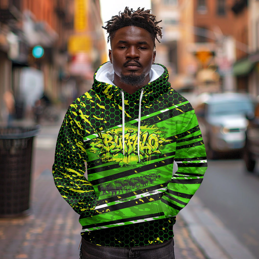 Buffalo Soldiers 10th Cavalry Regiment Hoodie Graffiti Urban Streetwear Style Graphic Art