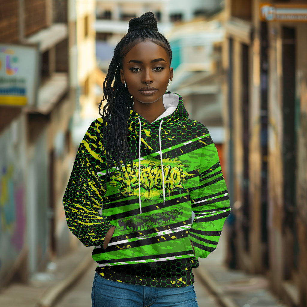 Buffalo Soldiers 10th Cavalry Regiment Hoodie Graffiti Urban Streetwear Style Graphic Art