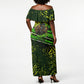 Buffalo Soldiers 10th Cavalry Regiment Off Shoulder Maxi Dress Graffiti Urban Streetwear Style Graphic Art
