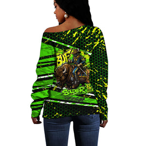 Buffalo Soldiers 10th Cavalry Regiment Off Shoulder Sweater Graffiti Urban Streetwear Style Graphic Art
