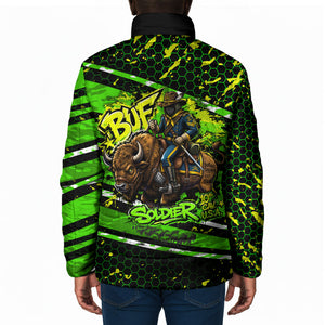 Buffalo Soldiers 10th Cavalry Regiment Padded Jacket Graffiti Urban Streetwear Style Graphic Art