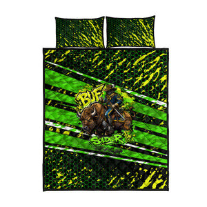 Buffalo Soldiers 10th Cavalry Regiment Quilt Bed Set Graffiti Urban Streetwear Style Graphic Art