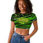 Buffalo Soldiers 10th Cavalry Regiment Raglan Cropped T shirt Graffiti Urban Streetwear Style Graphic Art