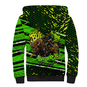 Buffalo Soldiers 10th Cavalry Regiment Sherpa Hoodie Graffiti Urban Streetwear Style Graphic Art
