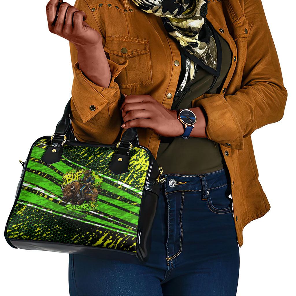 Buffalo Soldiers 10th Cavalry Regiment Shoulder Handbag Graffiti Urban Streetwear Style Graphic Art