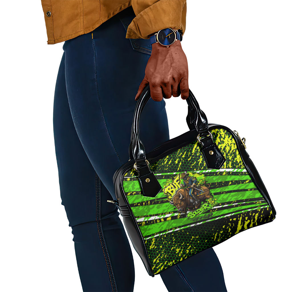 Buffalo Soldiers 10th Cavalry Regiment Shoulder Handbag Graffiti Urban Streetwear Style Graphic Art