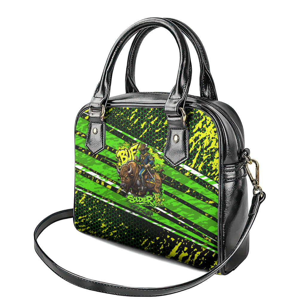 Buffalo Soldiers 10th Cavalry Regiment Shoulder Handbag Graffiti Urban Streetwear Style Graphic Art