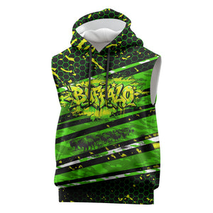 Buffalo Soldiers 10th Cavalry Regiment Sleeveless Hoodie Graffiti Urban Streetwear Style Graphic Art