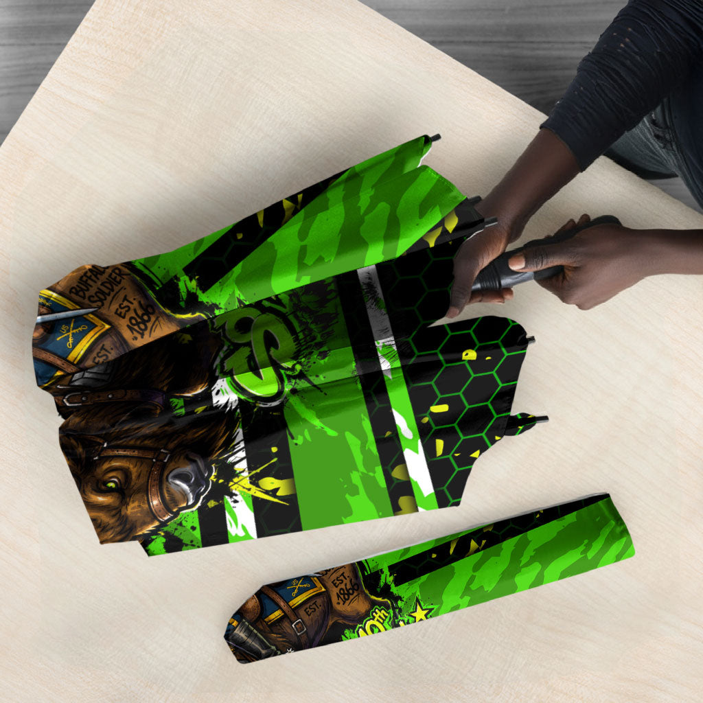 Buffalo Soldiers 10th Cavalry Regiment Umbrella Graffiti Urban Streetwear Style Graphic Art