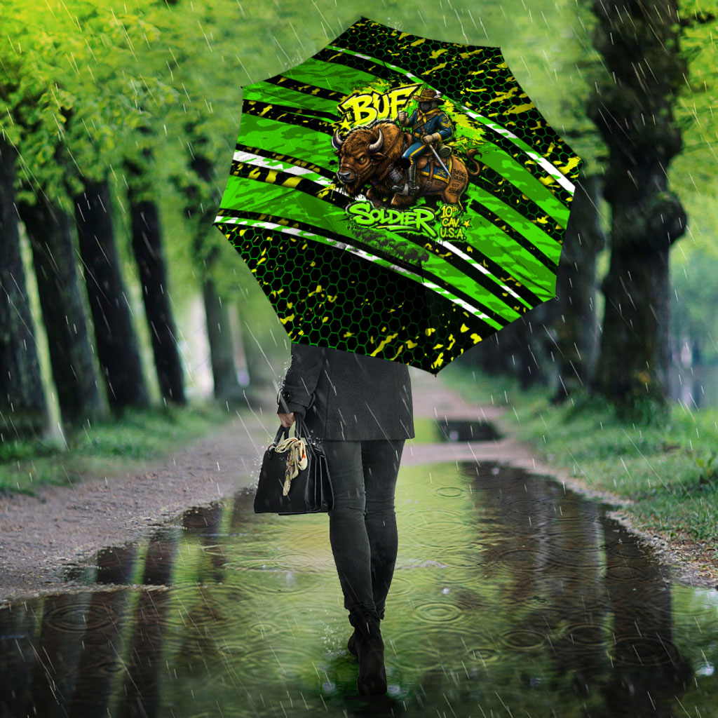 Buffalo Soldiers 10th Cavalry Regiment Umbrella Graffiti Urban Streetwear Style Graphic Art