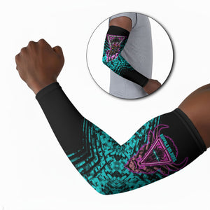 Buffalo Soldiers 9th Cavalry Regiment Arm Sleeves Cyberpunk Synthwave Neon Futuristic Graphic Art
