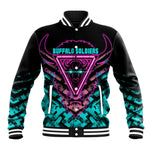 Buffalo Soldiers 9th Cavalry Regiment Baseball Jacket Cyberpunk Synthwave Neon Futuristic Graphic Art