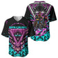 Buffalo Soldiers 9th Cavalry Regiment Baseball Jersey Cyberpunk Synthwave Neon Futuristic Graphic Art