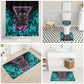 Buffalo Soldiers 9th Cavalry Regiment Bathroom Set Cyberpunk Synthwave Neon Futuristic Graphic Art