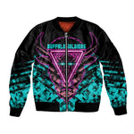 Buffalo Soldiers 9th Cavalry Regiment Bomber Jacket Cyberpunk Synthwave Neon Futuristic Graphic Art