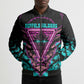 Buffalo Soldiers 9th Cavalry Regiment Bomber Puffer Jacket Cyberpunk Synthwave Neon Futuristic Graphic Art