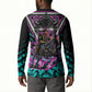 Buffalo Soldiers 9th Cavalry Regiment Button Sweatshirt Cyberpunk Synthwave Neon Futuristic Graphic Art