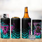 Buffalo Soldiers 9th Cavalry Regiment 4 in 1 Can Cooler Tumbler Cyberpunk Synthwave Neon Futuristic Graphic Art