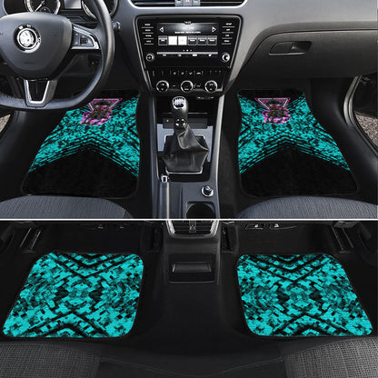 Buffalo Soldiers 9th Cavalry Regiment Car Mats Cyberpunk Synthwave Neon Futuristic Graphic Art