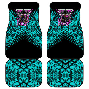 Buffalo Soldiers 9th Cavalry Regiment Car Mats Cyberpunk Synthwave Neon Futuristic Graphic Art