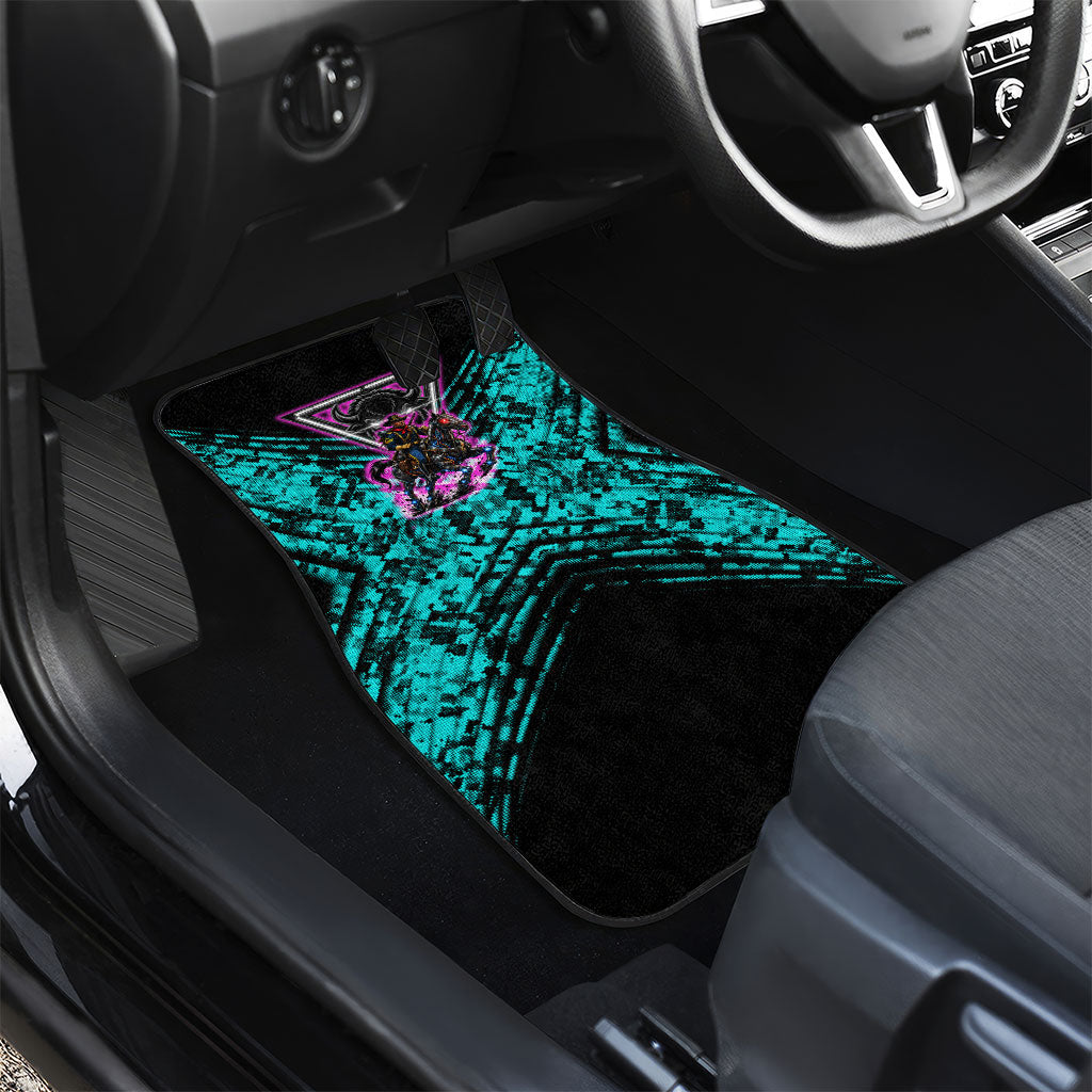 Buffalo Soldiers 9th Cavalry Regiment Car Mats Cyberpunk Synthwave Neon Futuristic Graphic Art